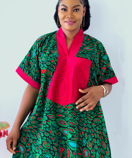 Green Bubu with Red Accent