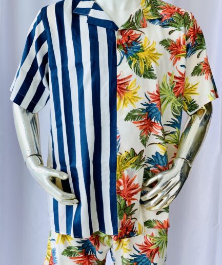 Stripped and Floral combined shirt